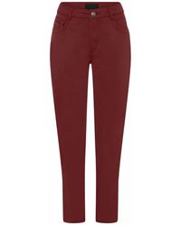 Cro - Broeken ,Bruin ,Katoen Rode Suzanne Broek Met Rits Detail - Lyst