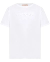 Twinset - Tops ,Wit ,Katoen T-Shirts - Lyst