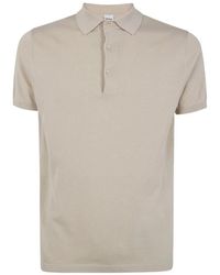 Aspesi - Tops ,Katoen Katoenen Polo Shirt Met Knopen Van Parelmoer - Lyst