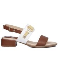 Callaghan - Leder Sandale Mit Schnalle Und Wildlederriemen - Lyst