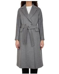 Max Mara - Jassen ,Grijs ,Wol Stijlvolle Wollen Jas Voor Vrouwen - Lyst