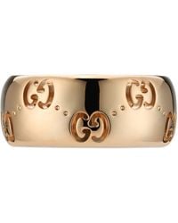 Gucci - Icon 18K Gg Wide Ring - Lyst