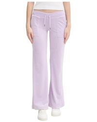 Juicy Couture - Broeken ,Paars ,Polyester Layla Pocket Lr Trainingsbroeken - Lyst