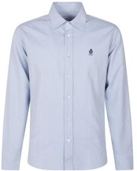 Prada - Overhemden ,Blauw ,Katoen Cotton Shirt - Lyst