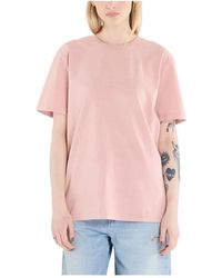 A.P.C. - Tops ,Roze ,Katoen T-Shirt - Lyst
