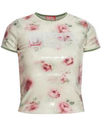 DIESEL - Tops ,Veelkleurig ,Polyester T-Unkyel Top - Lyst