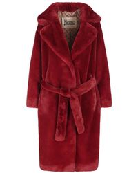 Herno - Jassen ,Rood ,Belted Coat - Lyst