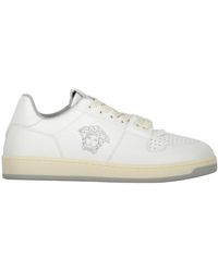 Versace - Leder-Sneakers Mit Logo-Detail - Lyst