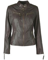 Btfcph - Jassen ,Bruin ,Leer Almond Biker Jas - Lyst