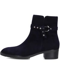 Gabor - Schoenen ,Blauw ,Suède Blauwe Suède Enkellaarsjes Stijlvol Model - Lyst