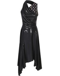 Marine Serre - Vestido asimétrico de en Jersey regenerada - Lyst