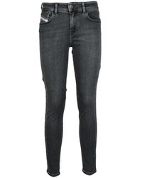 DIESEL - Jeans ,Zwart ,Katoen Stretch Skinny Jeans - Lyst