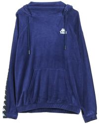 Kappa - Hoodies & Sweatvesten ,Blauw ,Blauw Greystone/Zwart Hoodie - Lyst