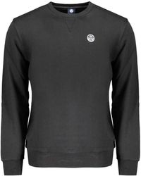 North Sails - Hoodies & Sweatvesten ,Zwart ,Katoen Zwarte Katoenen Sweatshirt Met Applique Logo - Lyst