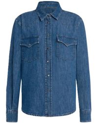 Dondup - Overhemden ,Blauw ,Denim Regular-Fit Denim Shirt - Lyst