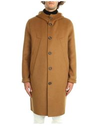 Paolo Pecora - Jassen ,Bruin ,Wol Elegante Wollen Jas Nocciola - Lyst