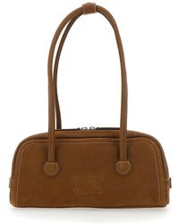 Marge Sherwood - Braune Schultertasche Mit Geprägtem Logo - Lyst