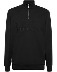 Billionaire - Hoodies & Sweatvesten ,Zwart ,Katoen Half-Zip Tracksuit Jacket Logo - Lyst