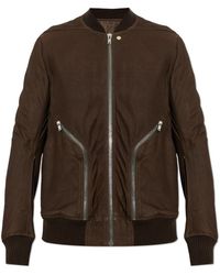 Rick Owens - Jassen ,Bruin ,Katoen Leren Jas - Lyst