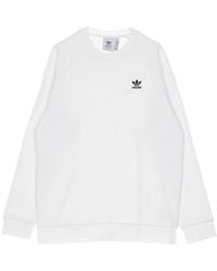 adidas - Essential Trefoil Crewneck Sweatshirt - Lyst
