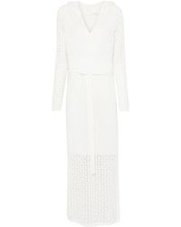 Zimmermann - Kleedjes ,Wit ,Katoen Gebreide Mouwloze Maxi Jurk - Lyst