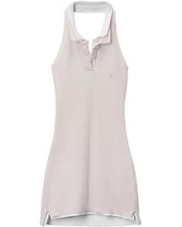 Alexander Wang - Kleedjes ,Roze ,Katoen Gelaagde Polo Mini Halter Jurk - Lyst