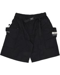 Acupuncture - Korte Broeken ,Zwart ,Nylon Cargo Shorts Zwart Elastische Taille - Lyst