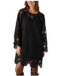 Moves - Kleedjes ,Zwart ,Zwarte Avios Mini Jurk - Lyst