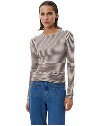 Sofie Schnoor - Bruin Gestreept Langarm T-Shirt - Lyst