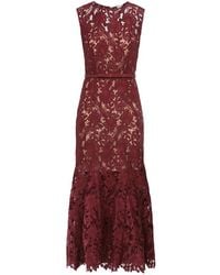 Self-Portrait - Guipure Lace Midi Dress - Lyst