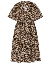 Aspesi - Animalier Bruine Korte Jurk - Lyst