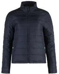 Thom Browne - Nylon-daunenjacke mit strickeinsätzen - Lyst