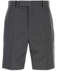 Jil Sander - Korte Broeken ,Grijs ,Wol Wollen Bermuda Shorts - Lyst