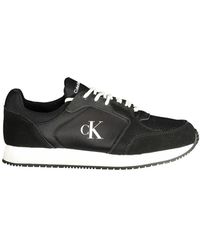 Calvin Klein - Schwarzer polyester sneaker - Lyst