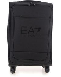 EA7 - Schwarzer trolley-koffer mit drehbaren rädern - Lyst