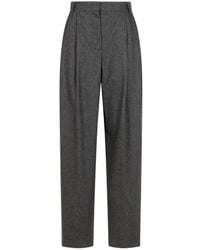 Emporio Armani - Wool Checked Trousers - Lyst