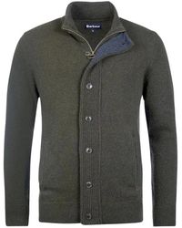 Barbour - Truien & Vesten ,Groen ,Wol Essential Patch Zip-Through Vest - Lyst