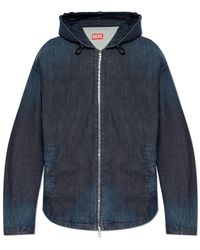 DIESEL - Jassen ,Blauw ,Denim Denim Jacket D-Wynny - Lyst