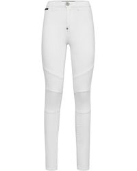 Philipp Plein - Denim Broek High Waist Biker - Lyst