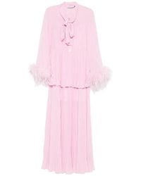 Self-Portrait - Maxi Jurk Met Gevederde Plooien - Lyst