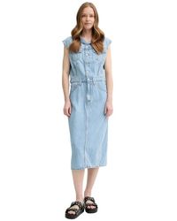 Levi's - Kleedjes ,Blauw ,Denim Denim Shirt Dress - Lyst