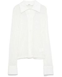 Séfr - Overhemden ,Wit ,Wol Witte Wol Gebreide Shirt - Lyst