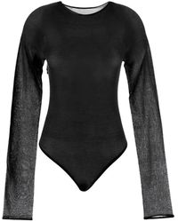 Uma Wang - Transparenter Body Mit Langen Ärmeln - Lyst