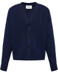 Ami Paris - Cardigan in lana - Lyst