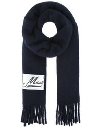 Marni - Midnight alpaca blend scarf - Lyst