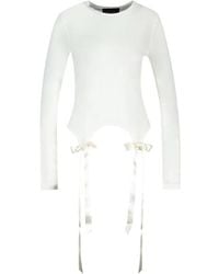 Simone Rocha - Bow Tail Easy Long Sleeve T-Shirt - Lyst