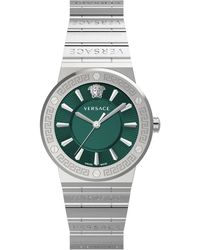 Versace - Armbanduhr greca logo bicolor 38 mm - Lyst