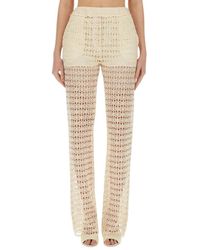 Alysi - Wijde Macramé Broek - Lyst