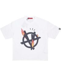 Acupuncture - Flamed Logo T-Shirt Soft Fit Crewneck - Lyst