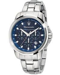 Maserati - Successo cronografo orologio (argento/blu) - Lyst